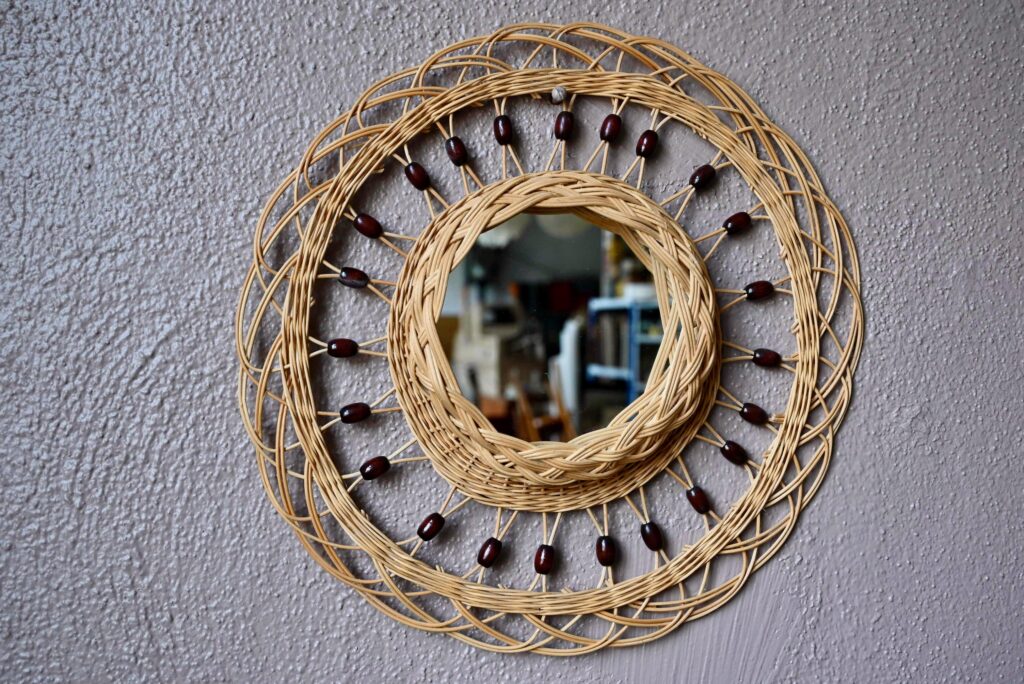 Miroir en rotin Armand Miroir en rotin Armand