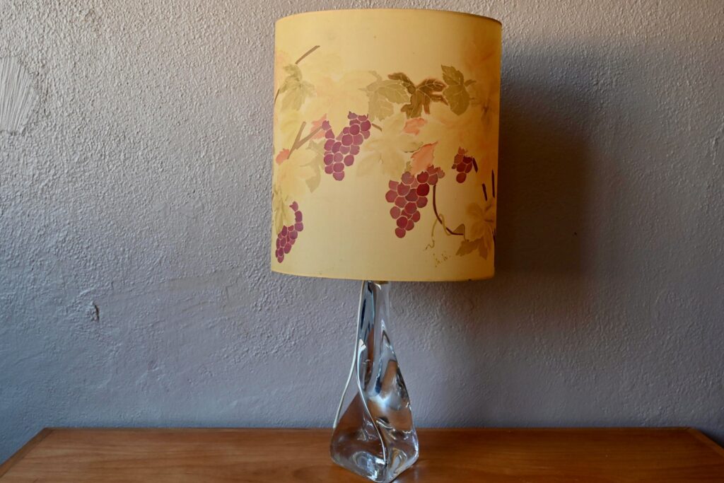 Lampe de table au pied en cristal Lampe de table au pied en cristal