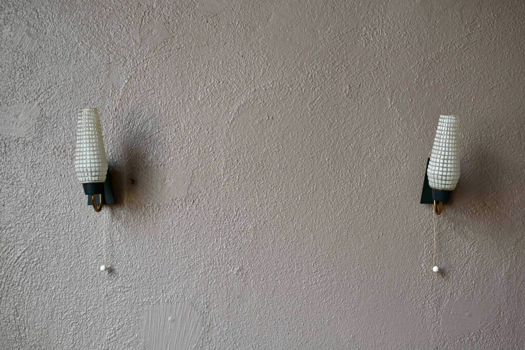 Paire d’appliques murale midcentury Paire d’appliques murale midcentury