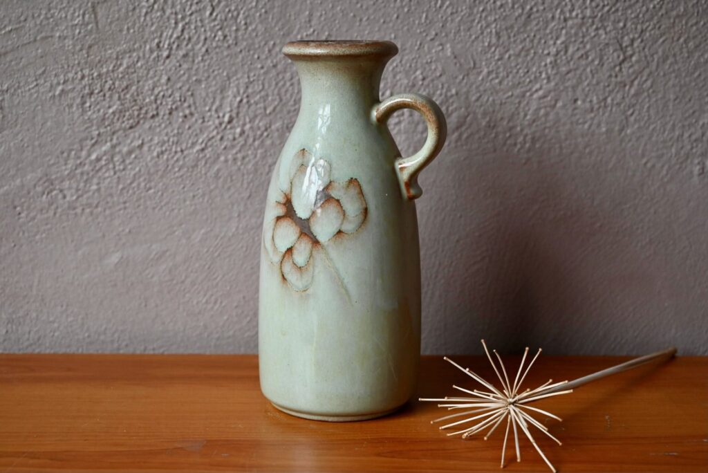 Vase Scheurich 493-27, Vase Vintage, vase vintage signé, vase scheurich, vase scheurich fat lava, vase beige, vase années 60 design, gros vase pichet, pichet campagne chic, vase pichet, céramique fat lava, déco fat lava
