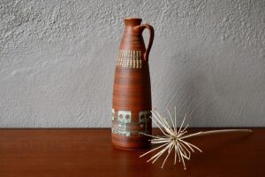 Vase soliflore en terre cuite, grand vase fat lava, Vase fat lava, vase terre cuite, céramique allemande, céramique allemande années 60, céramique fat lava, déco west germany, germany design, w germany, déco brutaliste, déco années 60