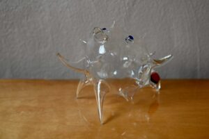 Poisson en verre soufflé MB, grand vase en verre, vase en verre ancien, vase en verre, vase verre suède, vase années 60 design, vase verre bleu, vase verre bullé, vase verre vintage, céramique poisson, coupe poisson, poisson, verrerie, art à la française, art brut, art de la table bohème, art français, art populaire, décoration en verre art déco