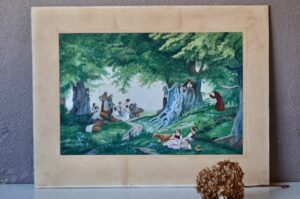 Peinture aquarelle, peinture, peinture abstraite contemporaine, peinture ancienne, peinture bohème, déco murale art déco, déco murale rétro, déco murale vintage, tableau abstrait., tableau ancien, tableau art brut, tableau bohème