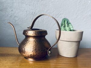 Arrosoir à cactus Zach, arrosoir à orchidées, arrosoir en cuivre, arrosoir vintage, accessoire déco, accumulation déco bohème, déco bohème, déco bohème années 60, déco bohème rétro, déco bohème rustique, déco bohème vintage en cuivre, plantes d'intérieur, plantes vintage, accessoire bohème, accessoire campagne chic, accessoires bohème