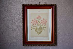Planche florale Art Déco de Piloty & Loehle, gravure ancienne, bouquet de fleurs, deux tons, style classique, ancienne, affiche pédagogique ancienne, Chromolithographie, tableau ancien, accumulation déco murale tableaux, tableau ancien encadré, tableau bohème, tableau fleurs, tableau signé, tableaux anciens vintage, déco bohème, déco bohème 1900, déco bohème rétro, lot déco bohème, Art Déco, art décoratif, déco ancienne art déco, déco murale art déco