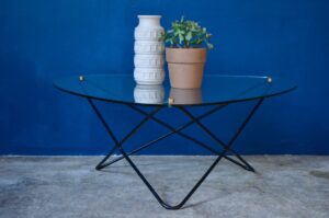Table basse A0 Jasmin de F. Lasbleiz pour Airborne, design moderniste vintage France 1950